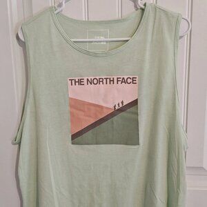 Women The North Face Tank Top XL Green